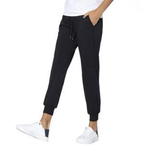 AJISAI Black Joggers Large High Rise Tapered Leg Athleisure Pants